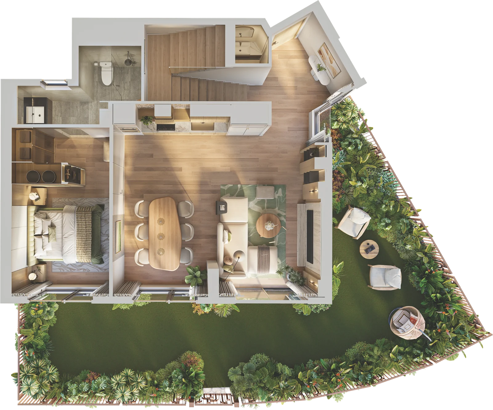 Căn duplex sân vườn tầng 1 Norton Park